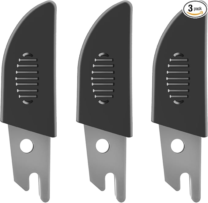 O’Shine Miter Shears 3pcs Replacement SK5 Steel Blades with Sheaths, Shoe Molding Cutter Multi Angle Trim Cutter Blade for Angular Cutting Molding Crafting