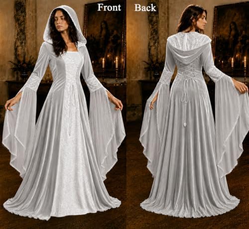 Women Deluxe Witch Dress Renaissance Vampire Halloween Costume