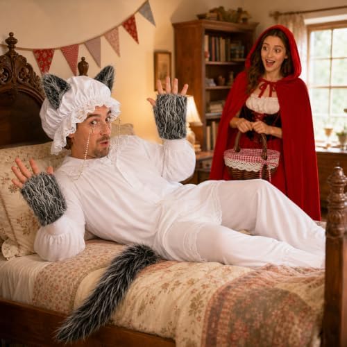 Couples Halloween Wolf Costume Set