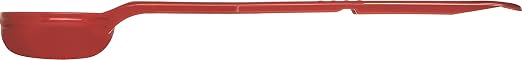 CFS 396105 Perforated Long Handle Portion Control Spoon, 2 oz, Red (Pack of 12)