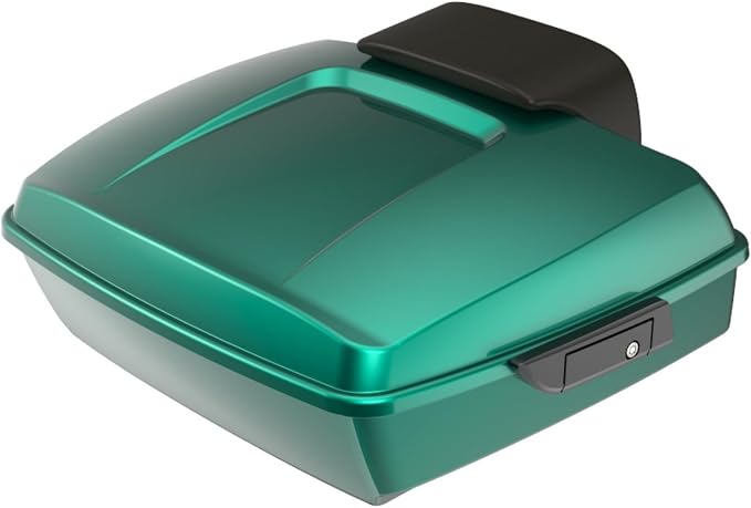 Advanblack Road Glide Tour Trunk Pack Alpine Green Chopped Tour Trunk Pack Backrest Pad for '97-'25 Harley Touring Road King Street Glide Electra Glide CVO models