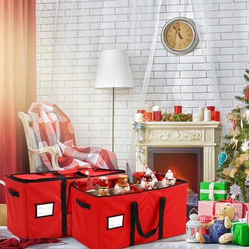 Soaoo 3 Pcs Christmas Nutcracker Storage Boxes