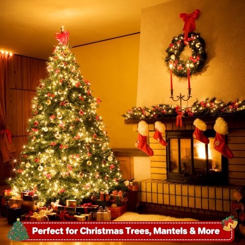 Christmas Lights Plug-in 40FT 1200LEDs Cluster String Lights Indoor Outdoor