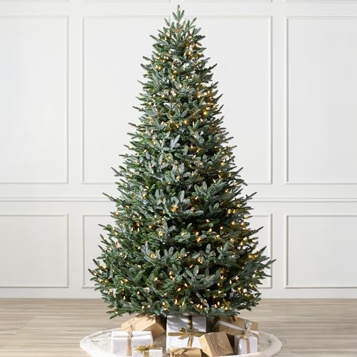 Balsam Hill European Silver Fir - Elegant Artificial Christmas Tree with True Needle Foliage Available Unlit or with LED Clear Lights, LED Clear, 9'