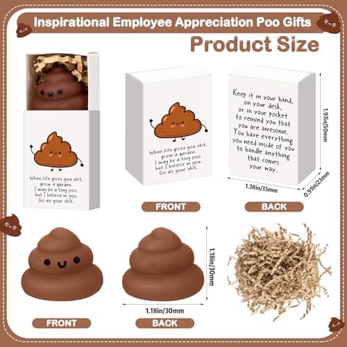 48 Sets Positive Funny Gifts Poo Stress Balls with Boxes