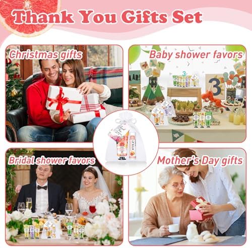 KONEUK 60 Pack Hand Cream Bulk and Lip Balm Bulk Sets, Thank You Gifts