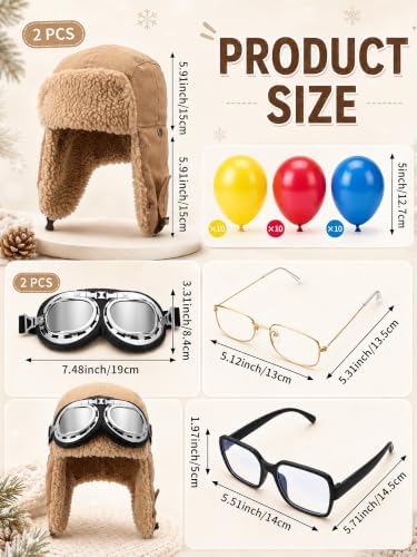 Hercicy 36 Pcs Costumes Pilot Cap Halloween Movie Aviation Hat Cosplay