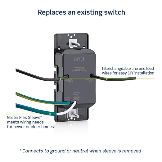 Leviton Countdown Timer Switch for household lights, heaters and exhaust fans, 30 min, 1-2-4 hour, No Neutral Wire Required, Single Pole, 15A, 1/2 HP/9.8A Fan/Motor, DT104-1LW, White