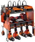 CCCEI Wall Mount Modular Tool Charging Organizer, Orange, 1 Pack, 3 Tier.