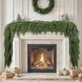 Alupssuc 12FT Christmas Garland, Artificial Real Touch Norfolk Pine Garland