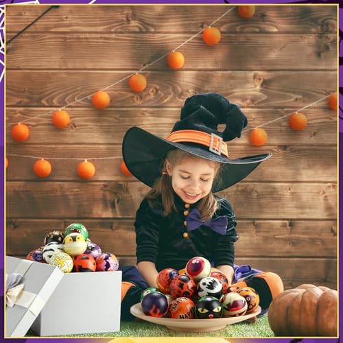Yunsailing 108 Pcs Halloween Mini Sensory Fidget Ball 2.4" Relief Toys
