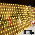 510 LED Christmas Net Lights, 28ft x 5ft Mesh Lights Outdoor Clear Wire 8 modes, Waterproof Connectable String Lights Plug in for Xmas Tree Bushes Garden Holiday Party Decorations - Warm White