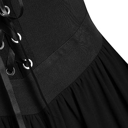 CHARMMA Women's Plus Size Butterfly Sleeve Gothic Halloween Dress