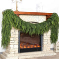 6FT 2PCS Artificial Christmas Norfolk Pine Garland for Fireplace Decor