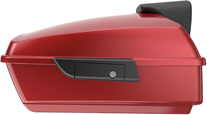 Advanblack Road Glide Tour Trunk Pack Ember Red Sunglo Chopped Tour Trunk Pack Backrest Pad for '97-'25 Harley Touring Road King Street Glide Electra Glide CVO models
