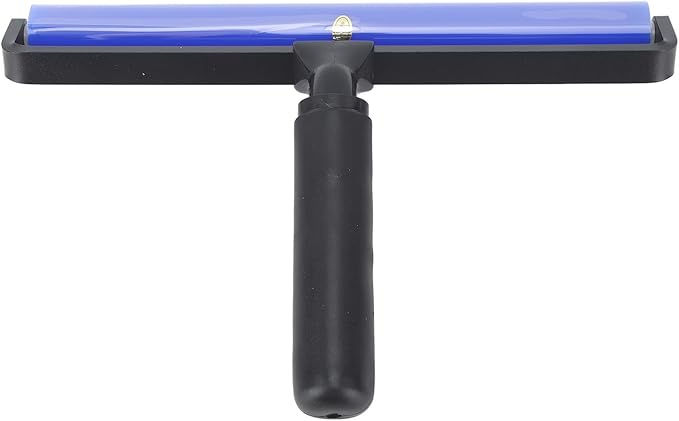 Static Dust Removal Roller, Sticky Blue Silicone Soft Cleaner Roller with Black Handle for Lint Pet Hair Lint Roller Reusable Carpet Fabric Cleaner