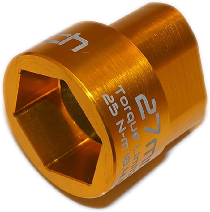 2 Stage 27mm Torque Limiting Oil Filter Wrench, Yellow, Aluminum 6061-T6
