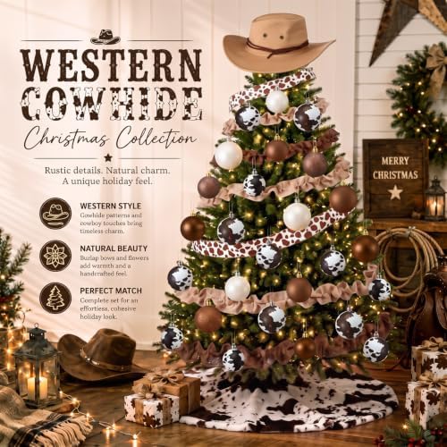 Sosation 29 Pcs Western Luxury Christmas Tree Decor Complete Set