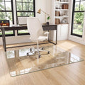 Antok Tempered Glass Chair Mat, 46"x55" Office Chair Mat for Carpet & Hardwood Floors, Heavy Duty 1/5" Desk Chair Mat for Smooth Rolling at Home or Office