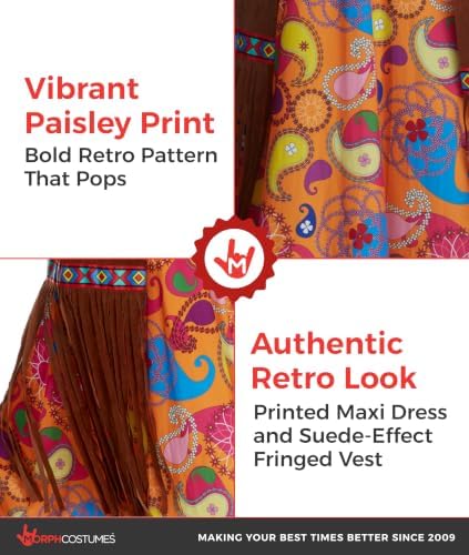 Morph Hippie Costume Women, 70s Outfits for Women, Halloween Costumes