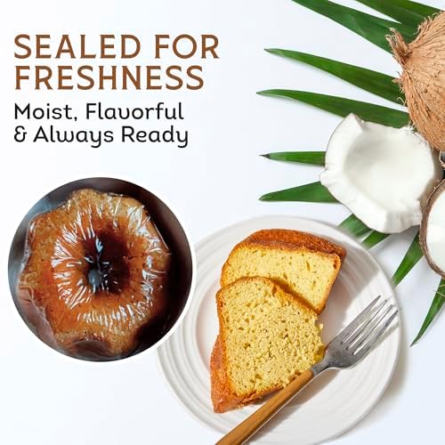 TORTUGA Caribbean Coconut Rum Cake - 16 oz Rum Cake - The Perfect Premium Gourmet Gift for Gift Baskets, Parties, Holidays, and Birthdays