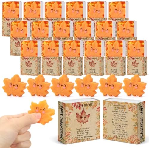 24 Sets Thanksgiving Leaf Gifts Believe in Yourself Fall Party Favors
