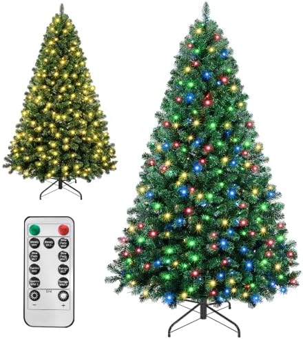 Pre-Lit Christmas Tree, 7FT for Home Holiday Decor, Remote Control