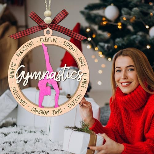 Gymnastics Ornament for Girl, Gymnast Ornaments for Christmas Tree - Gymnastics Gifts for Girls, Coach, Gymnast Gifts for Girls 4-12