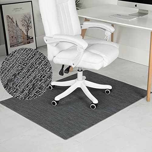 Chair Mat for Hardwood & Tile Floor, 47" x 60" Heavy Duty Office Chair Mat for Rolling Chairs, Anti Slip, Non-Curve, Floor Protector for Home Office, Graphite Texture