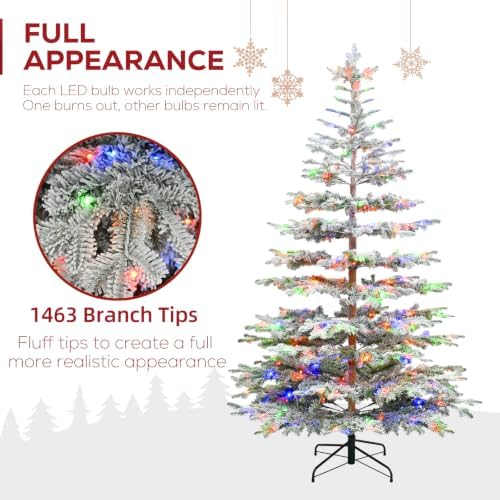 Hykolity 7.5ft Prelit Sparse Christmas Tree with 300 Multicolor LEDs