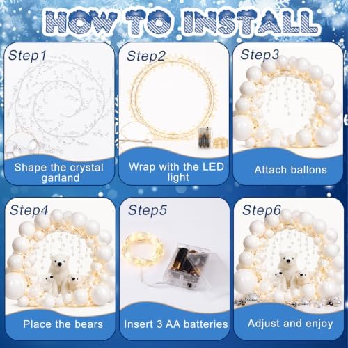 Thenshop 17.7''7.9'' Giant Polar Bear Christmas Decoration LED Plush Bear
