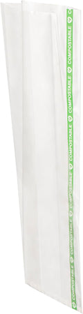 Restaurantware Plastic Gusset Bags 100 Count 3 1/2" x 2 1/4" x 9 3/4" Wicker Dispensing Bottom Gusset Clear Plastic Bags Heat Sealable For Sourdough Bread Cookies Pastries For Home Bakers And Bakeries