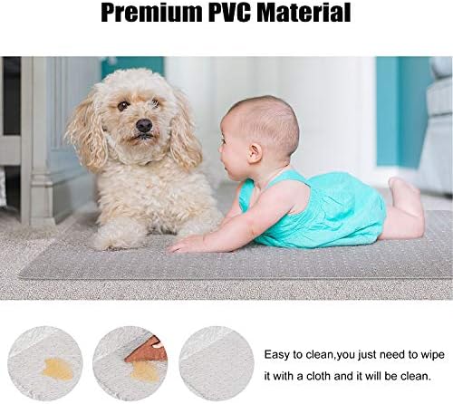 Kuyal Desk Chair Mat for Carpet, 30'' x 48'' Rectangle Transparent Mats