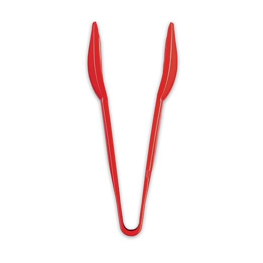 Carlisle FoodService Products 460605 Carly Salad Tong, 6" Salad Tong, Red, 1 Pack