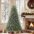 SHareconn 6.5ft Prelit Artificial Norfolk Pine Christmas Tree with Remote