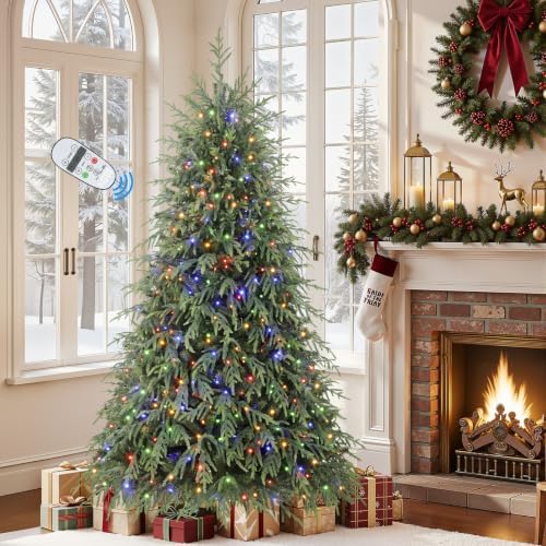 SHareconn 6.5ft Prelit Artificial Norfolk Pine Christmas Tree with Remote