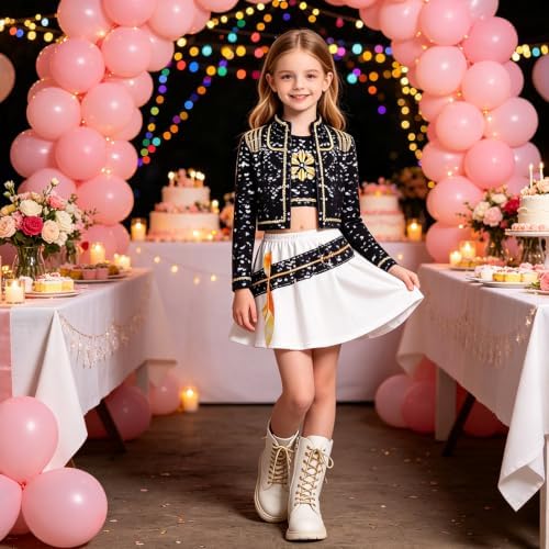 Kids Pop Star Hunter Costume Girls Halloween Costumes with Accessories Set