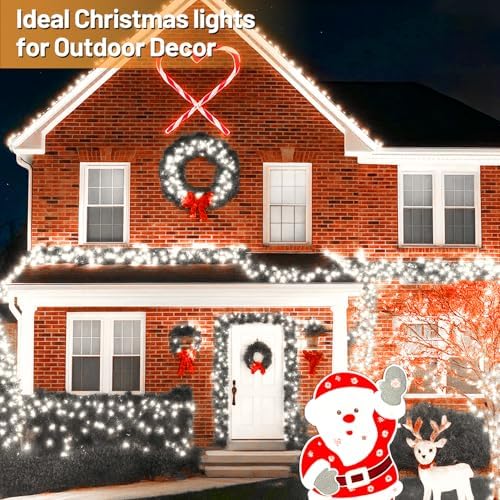 328FT White Christmas Lights, 1000 LED Outdoor Xmas String Lights