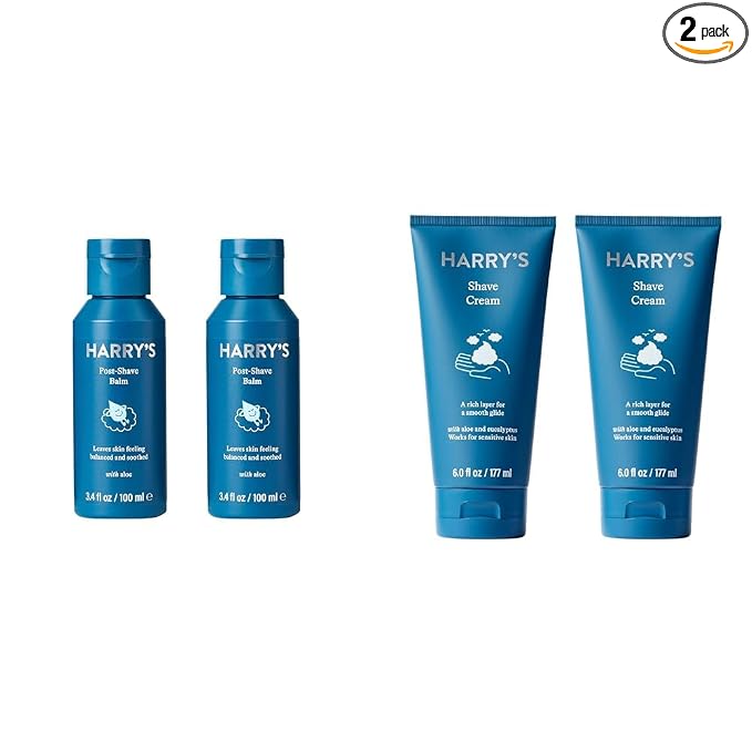 Harry's Post Shave Balm for Men - 3.4 Fl Oz (Pack of 2) Shaving Cream for Men with Eucalyptus - 2 pack (6 oz)
