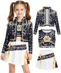 Golden Pop Performer Costume Kids Girls Halloween Costumes with Accessories