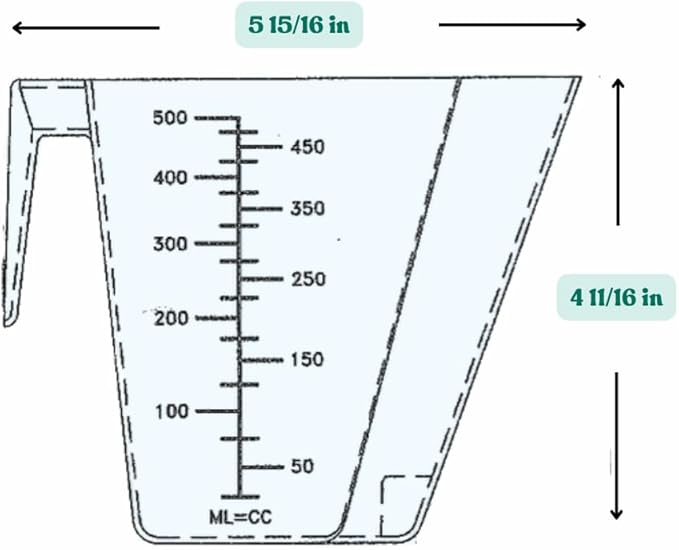 2 Cup (1 Pint | 16 Oz. | 500 mL) Scoop for Coffee, Protein Powder, Pet Food, Spices, Grains and Dry Goods – Plastic Food-Grade, BPA-Free Measuring Cup (Pack of 1)