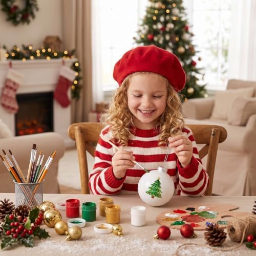 Zubebe 36 Pcs 4 Inch Blank White DIY Christmas Ball Ornaments for Craft