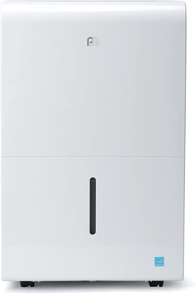 Perfect Aire 50-Pint, 4,500 Sq. Ft. ENERGY STAR Dehumidifier With Continuous Drainage Option, Ultra-Quiet Operation - Ideal for Small Rooms & Basements