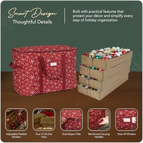 Covermates Adjustable Ornament Storage Bag, 25.5" W x 13" D x 18.5" H