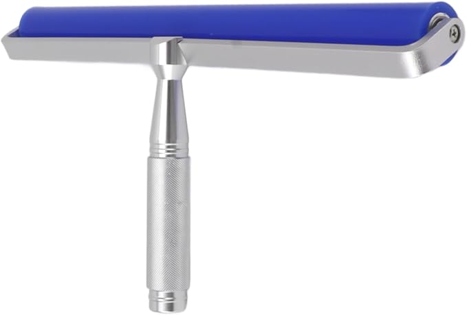 Reusable Lint Roller,Blue Silicone Manual Roller Static Cleaner Tool Sticky Roller for Screen Film Hair Dust Remover Low Viscosity 6in (14 Inch (33x20x23cm)