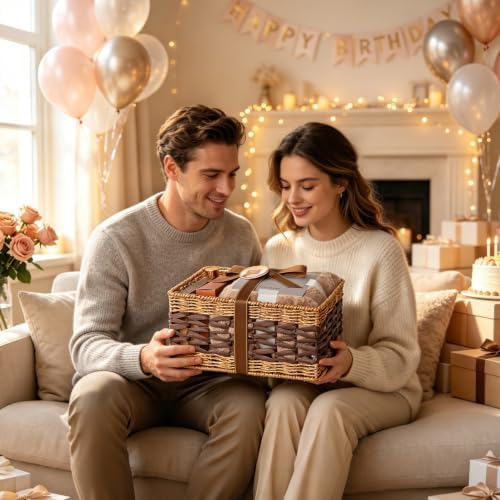 Gifts for Women & Men, 35 Pcs Coconut & Vanilla Self Care Spa Gifts Basket