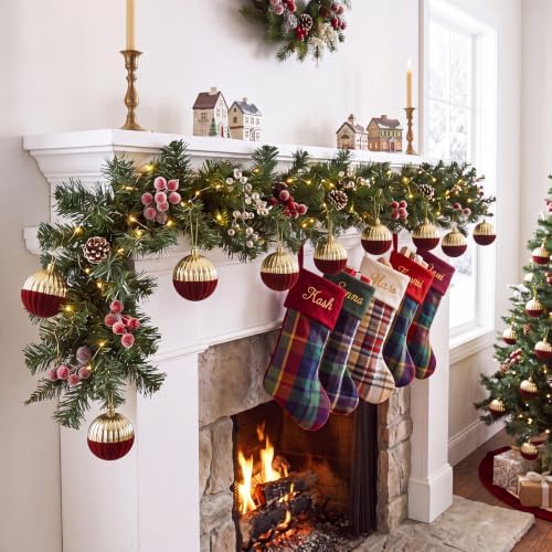 12PCS Burgundy and Gold Velvet Christmas Ball Ornament,One Style