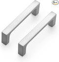 Ravinte 5 Pack Solid 3 Inch Kitchen Square Cabinet Handles Brushed Nickel Pulls Drawer Pulls Kitchen Cabinet Hardware Handles