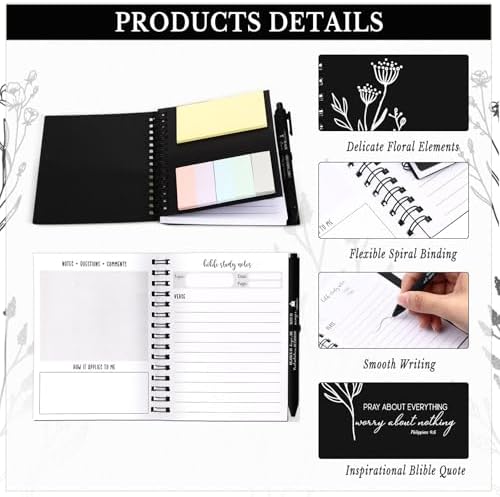 Resurhang Christian Gift Bulk for Women with Notes, Black, 40 Pcs