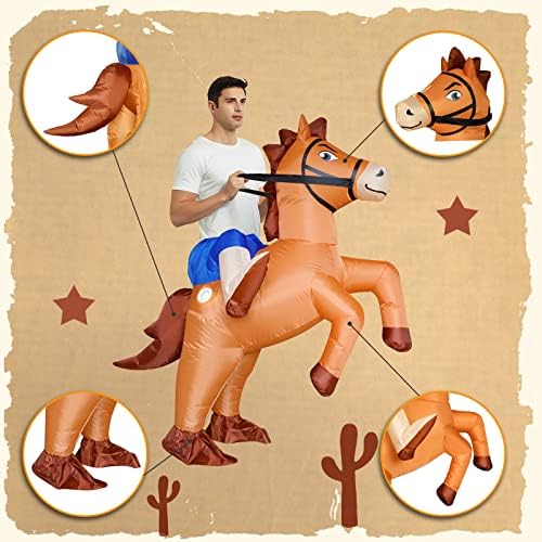 Stegosaurus Couples Halloween Costumes for Adults Funny Inflatable Costume Inflatable Horse Costume Adult Duo Costumes His And Hers Halloween Costumes Friends Blow Up Costumes 2-Pack